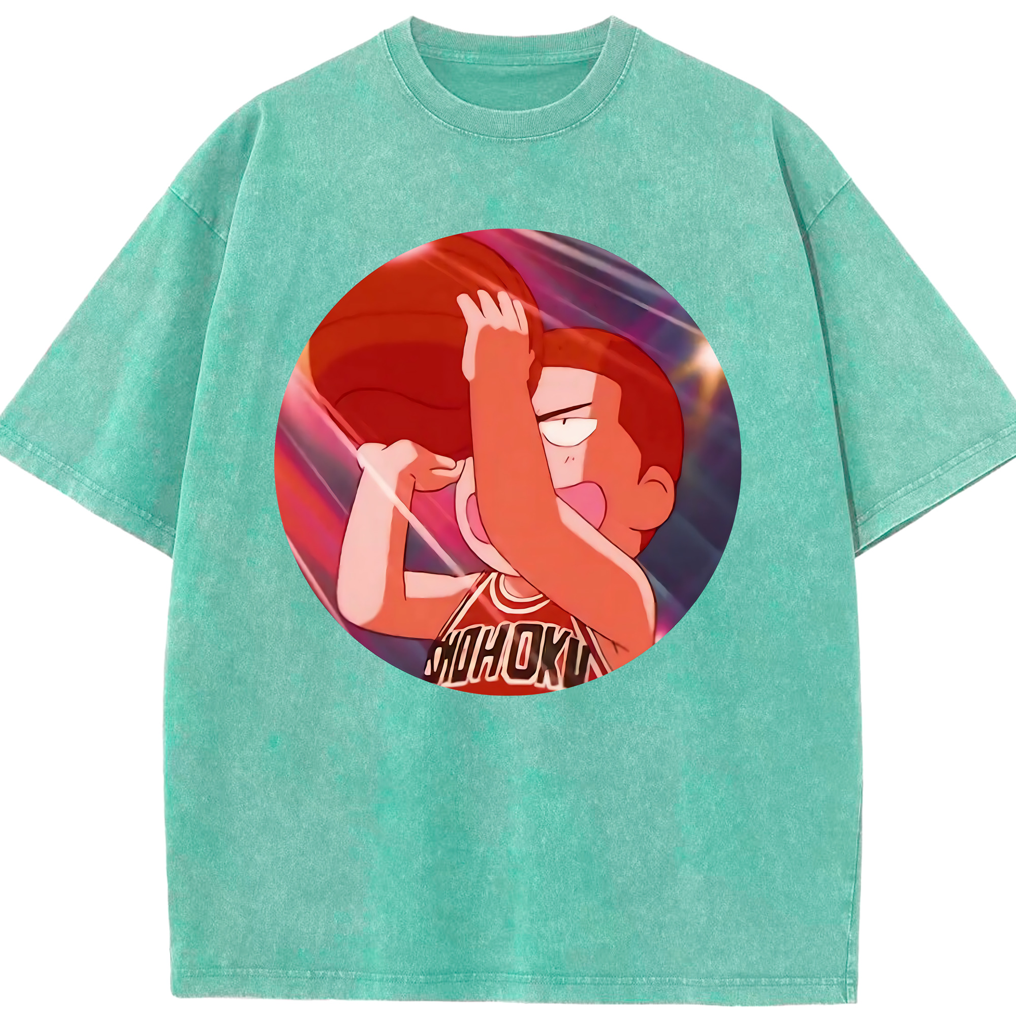 （画像用） SLAM DUNK／スラムダンク 綿100% ヴィンテージ風 半袖Tシャツ（フロントプリント）